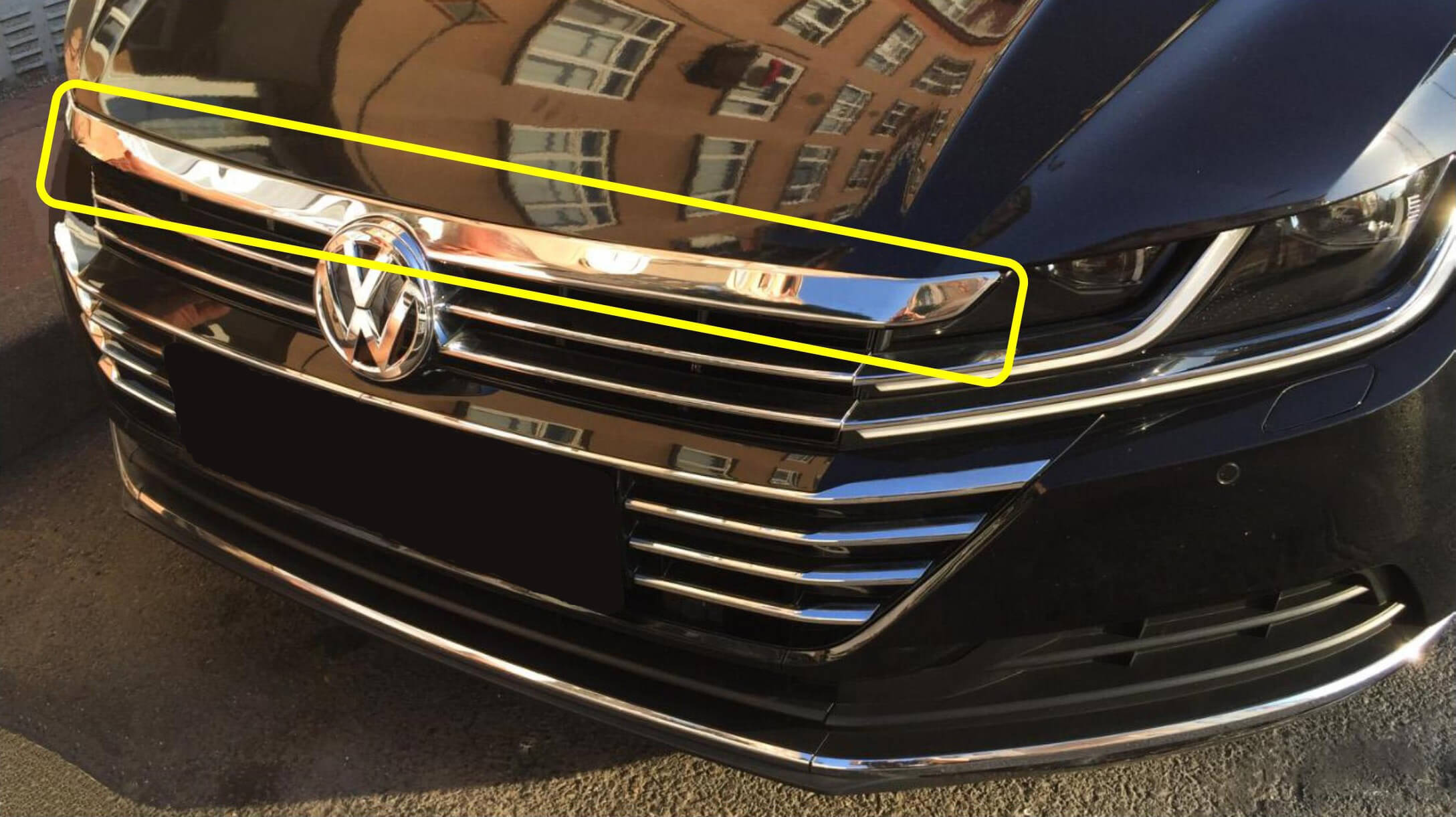 VOLKSWAGEN ARTEON 2017-2019 KROM ÖN KAPUT ÇITASI AKSESUARI PASLANMAZ ÇELİK