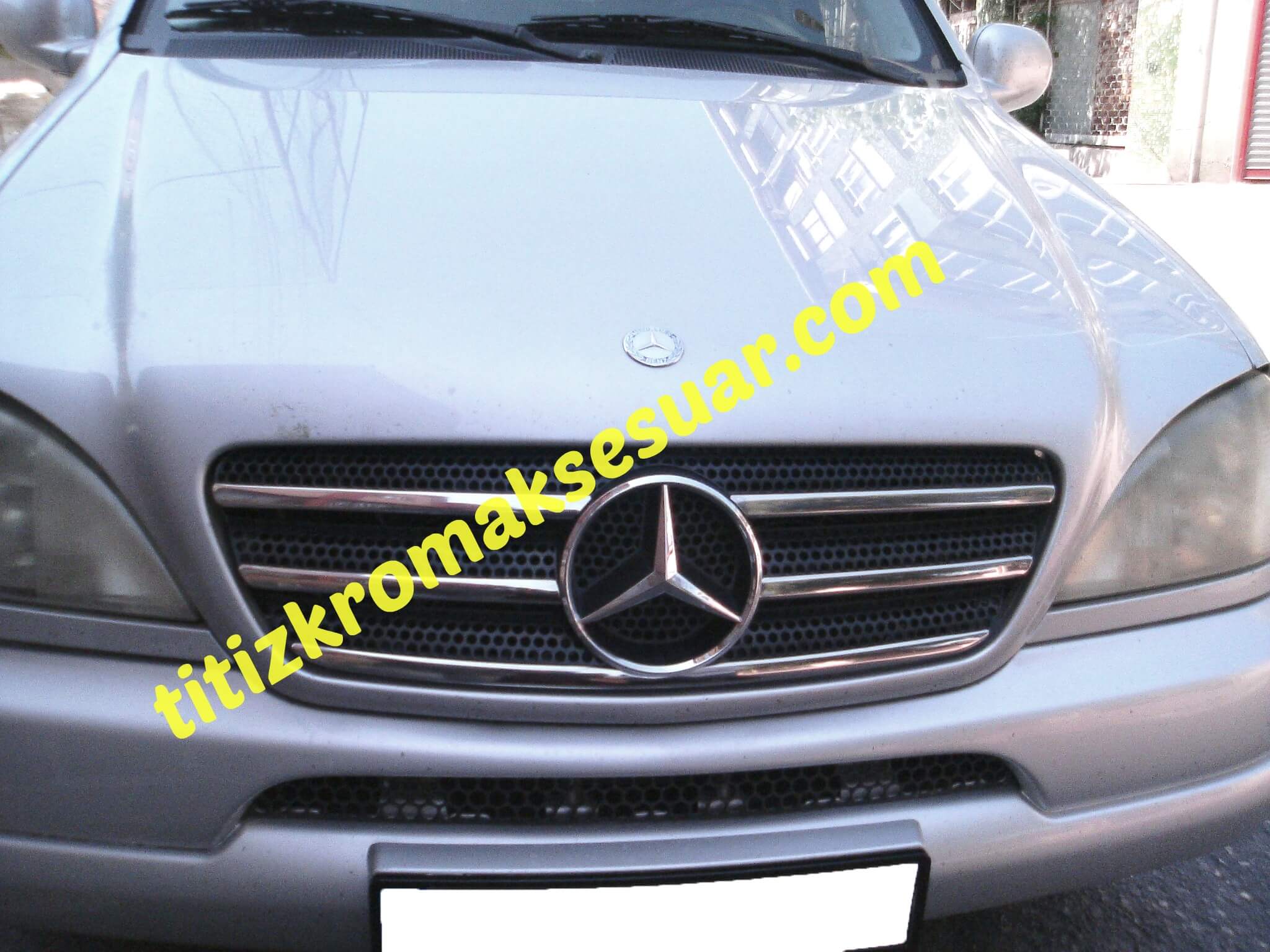 MERCEDES ML W163 1998-2005 KROM ÖN PANJUR 5 PARÇA PASLANMAZ ÇELİK