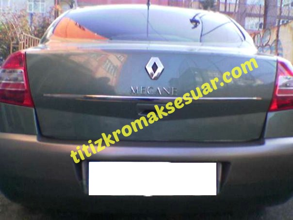 RENAULT MEGANE 2 KROM BAGAJ ÜST ÇITASI PASLANMAZ ÇELİK