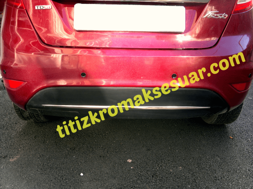 FORD FIESTA 2009-2013 KROM ARKA TAMPON ÇITASI PASLANMAZ ÇELİK