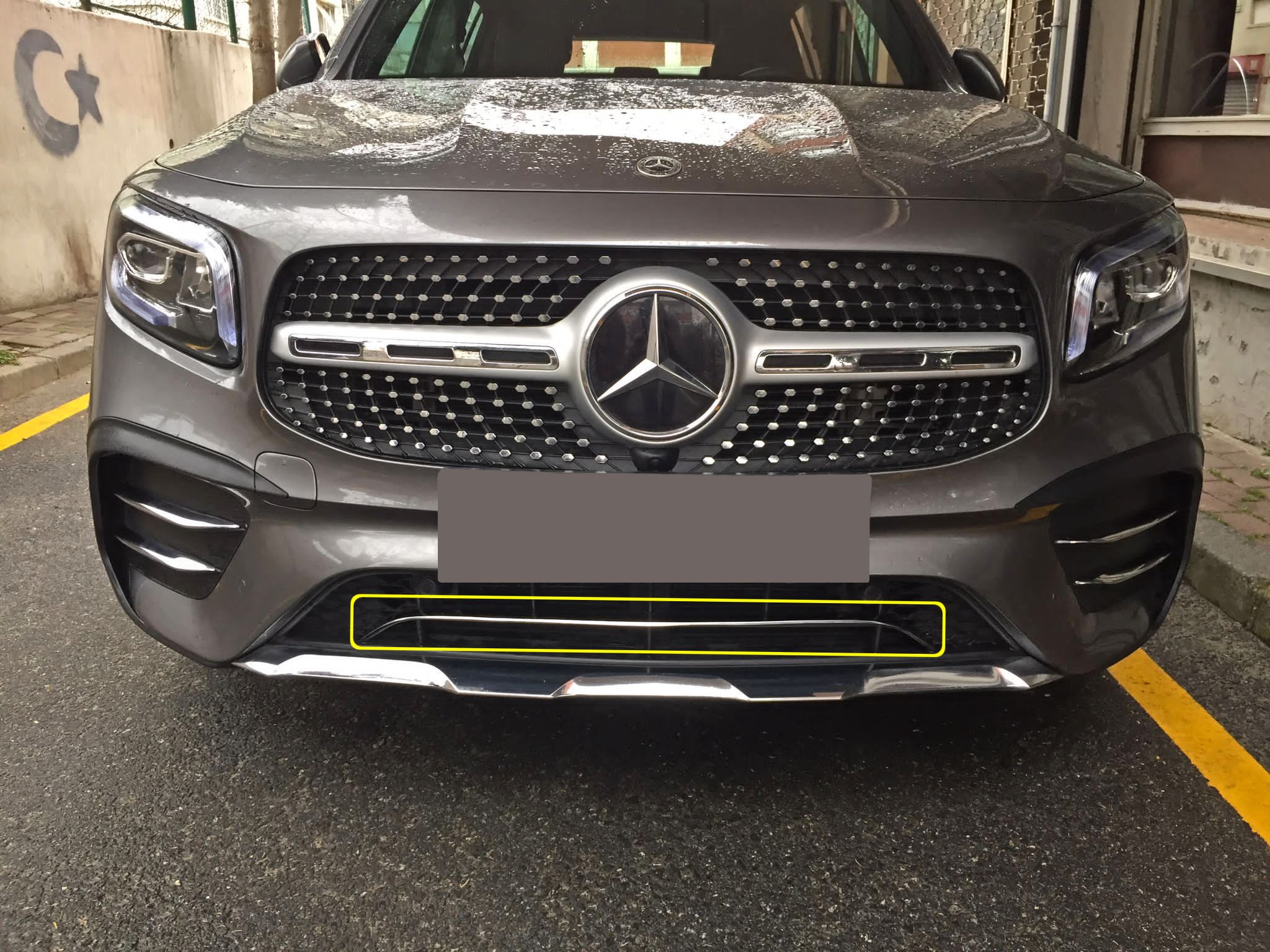 MERCEDES X247 GLB AMG 2020-2022 KROM ÖN TAMPON IZGARASI AKSESUARI PASLANMAZ ÇELİK